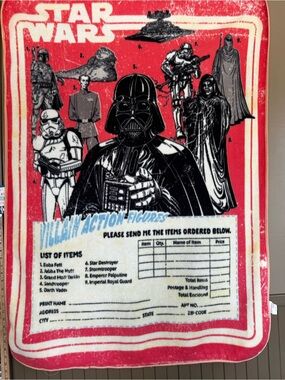 CultureFly 2021 Star Wars Villains Fleece Throw Blanket 52x36